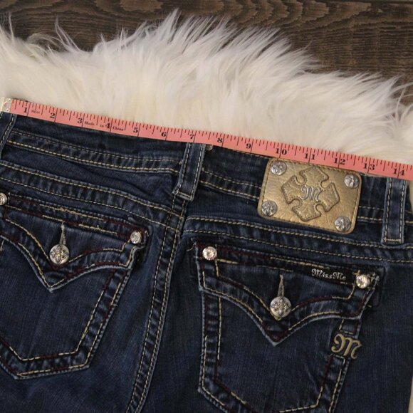 Miss Me Jeans Womens Low Rise Skinny Dark Wash Size 28 *Read* - Picture 4 of 15